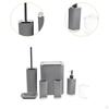 7 Pieces Bathroom Accessories Set with Trash Can Toothbrush Holder Soap Dish Black