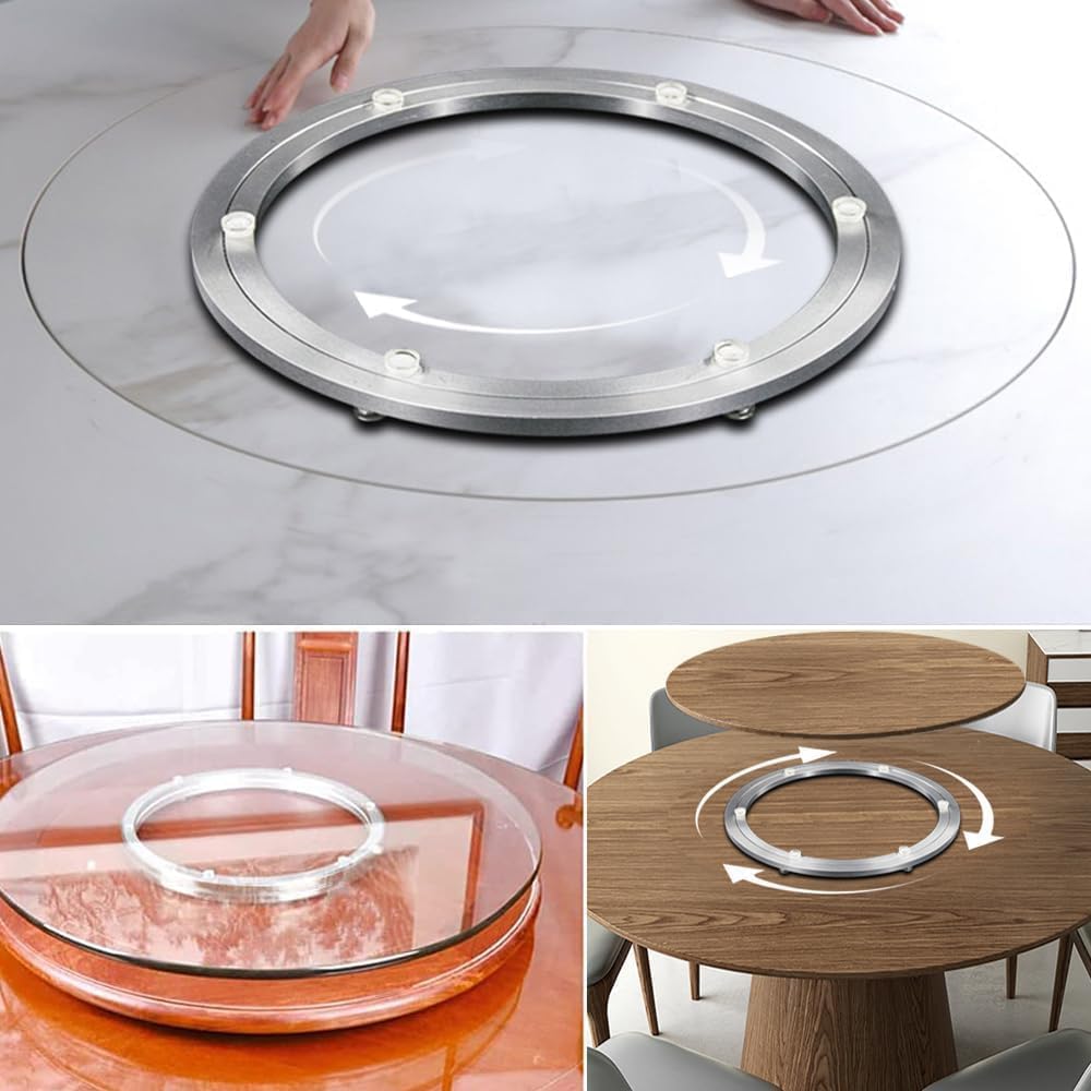 Aluminum Alloy Turntable Bearing 10" Heavy Duty Swivel Turntable Lazy Susan Rotating Bearing Turntable Round Dining Table Swivel Plate for