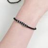 BONBEAU Black Cube Initial Color Ball Bracelet