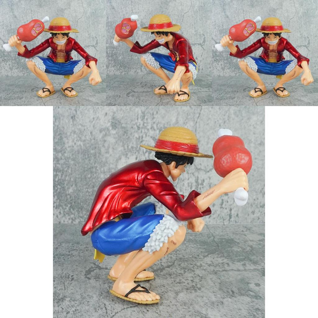 One Piece Luffy Sitting Pose Pvc Figure With Collectible Display For Anime Fans