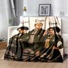 Erwin Levi Hange Flannel Blanket Soft Warm All-Season Throw, Design for Camping, Car Travel, Hiking Sofa, Bed, Office Perfect Gift for Parties