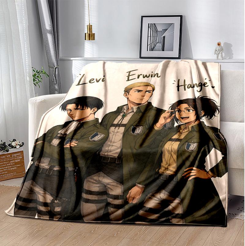 Erwin Levi Hange Flannel Blanket Soft Warm All-Season Throw, Design for Camping, Car Travel, Hiking Sofa, Bed, Office Perfect Gift for Parties