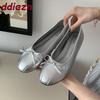 Fashion Luxury Fashion Round Toe Women Flats Slip On Shoes Soft Female Butterfly-Knot Footwear Shallow Ladies Flats With Shoes