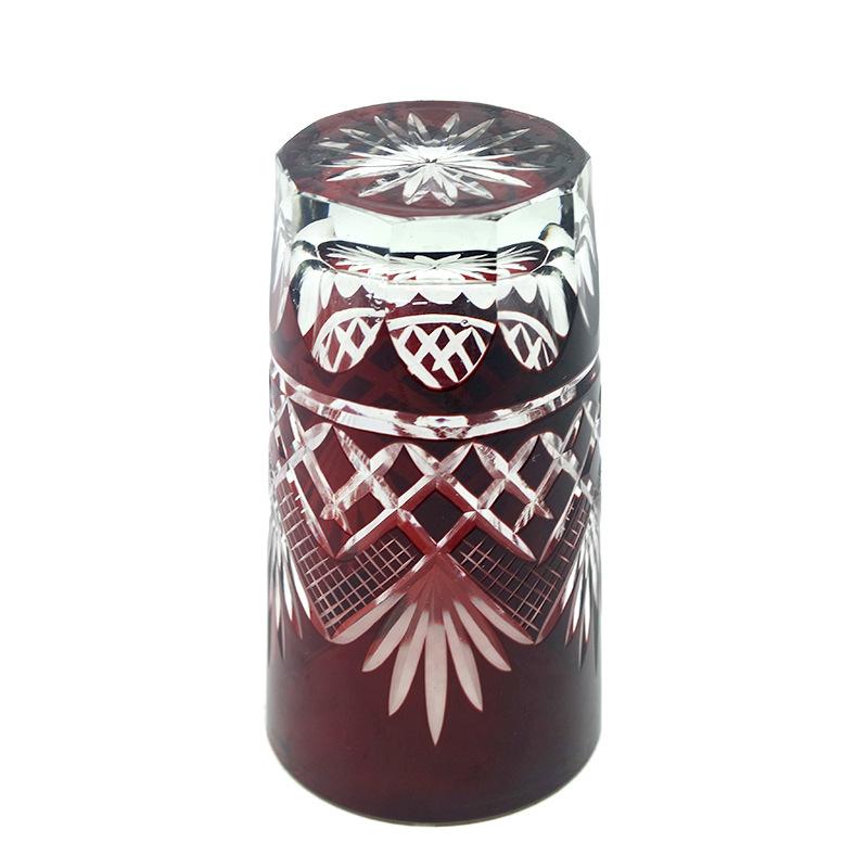 Jinzhi Japanisches Farbwhiskey-Kristallglas Weinglas Japanische Edo-Schnittschale Nein. 2 Wasserbecher Whiskeybecher