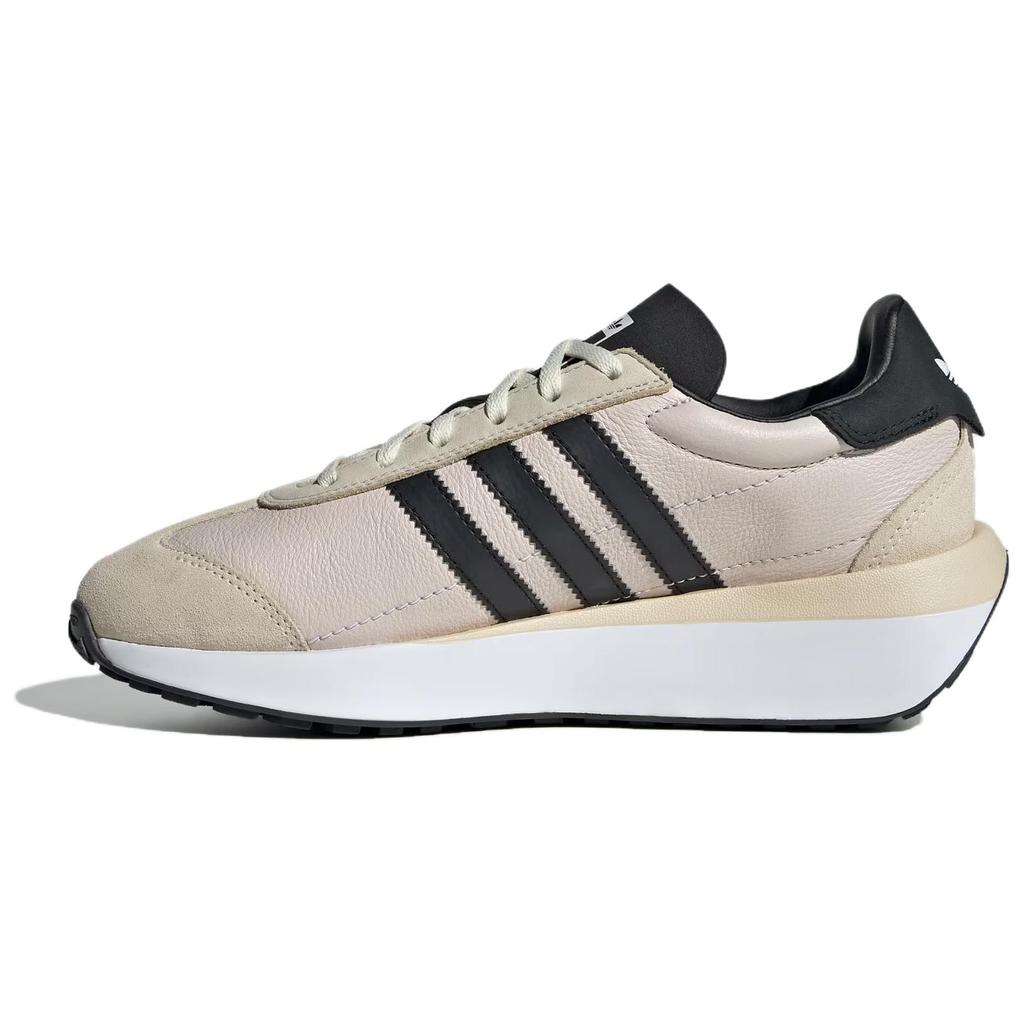 Adidas Originals Country Xlg Retro Comfortable Shock Absorption Non-Slip Low-Top Running Shoes Unisex Sneakers Beige Black IF9283