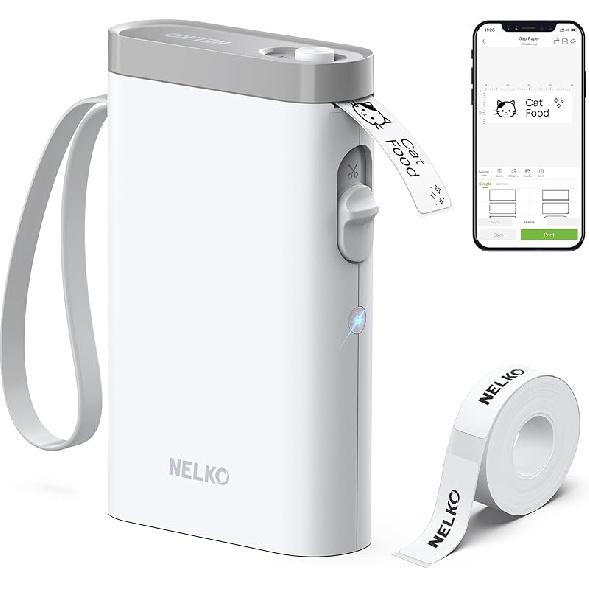 Nelko Label Maker Machine with Tape, P21 Bluetooth Label Printer, Wireless Mini Label Makers with Multiple Templates for Organizing Office Home,