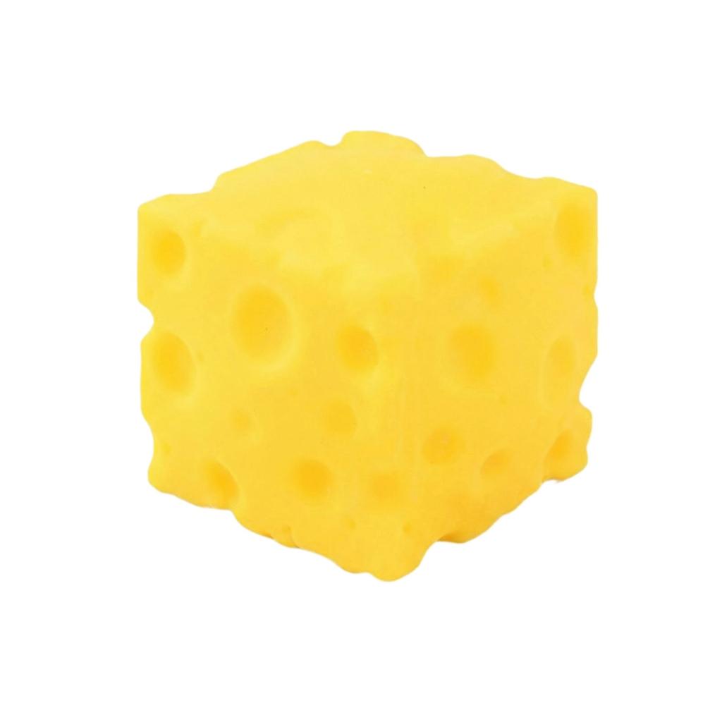 Jumbo Cheese Stress Ball Big Cheese Cube Squishy Soft Shapeable Squeeze Ball Non-Bounce Fidget Toy Asmr Sensory Anti-Stress Gift