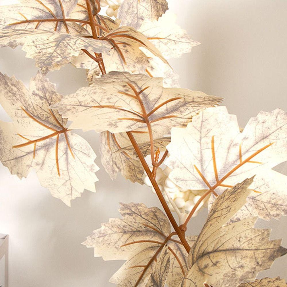 Artificial Flowers Artificial Maple Leaf Vine Garland Hanging Plants Thanksgiving Decorations