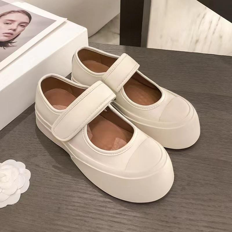 

French Mary Jane Zhao Ruth, the same little white shoes for women s 2025 new ugly and cute retro platform big head summer single shoes 39 белый