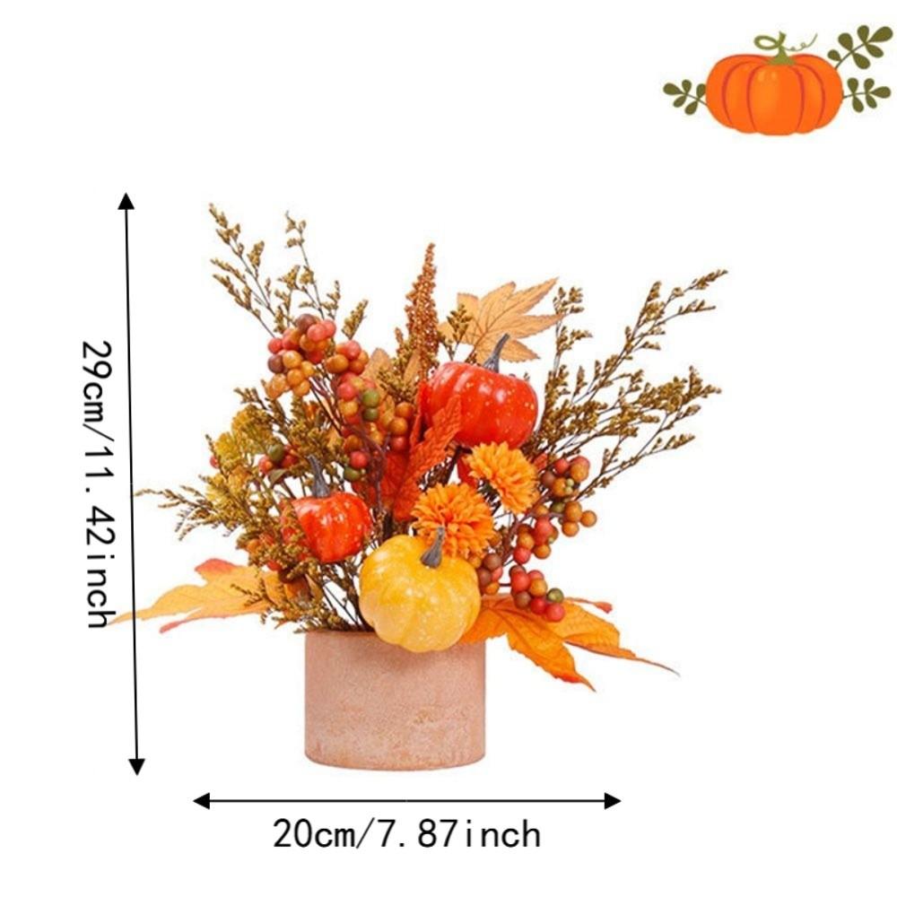 Fake Autumn Leaf Maple Leaf Pumpkin Ornament Plastic Halloween Tabletop Ornaments Fireplace Shelf