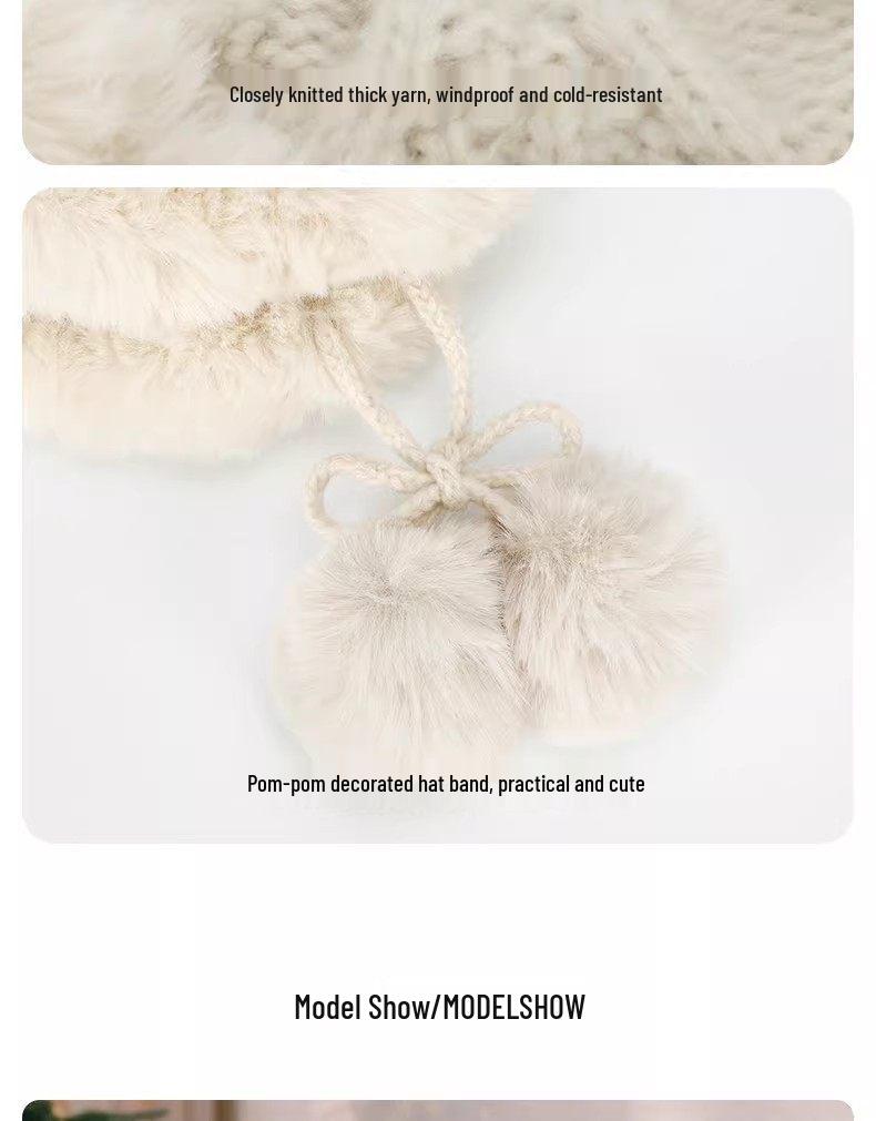 Girls' Warm Plush Ear Protection Hat for Autumn/Winter - Cute & Versatile