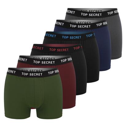 Men's Boxer Shorts Top Secret Cotton 6 Pieces Size M