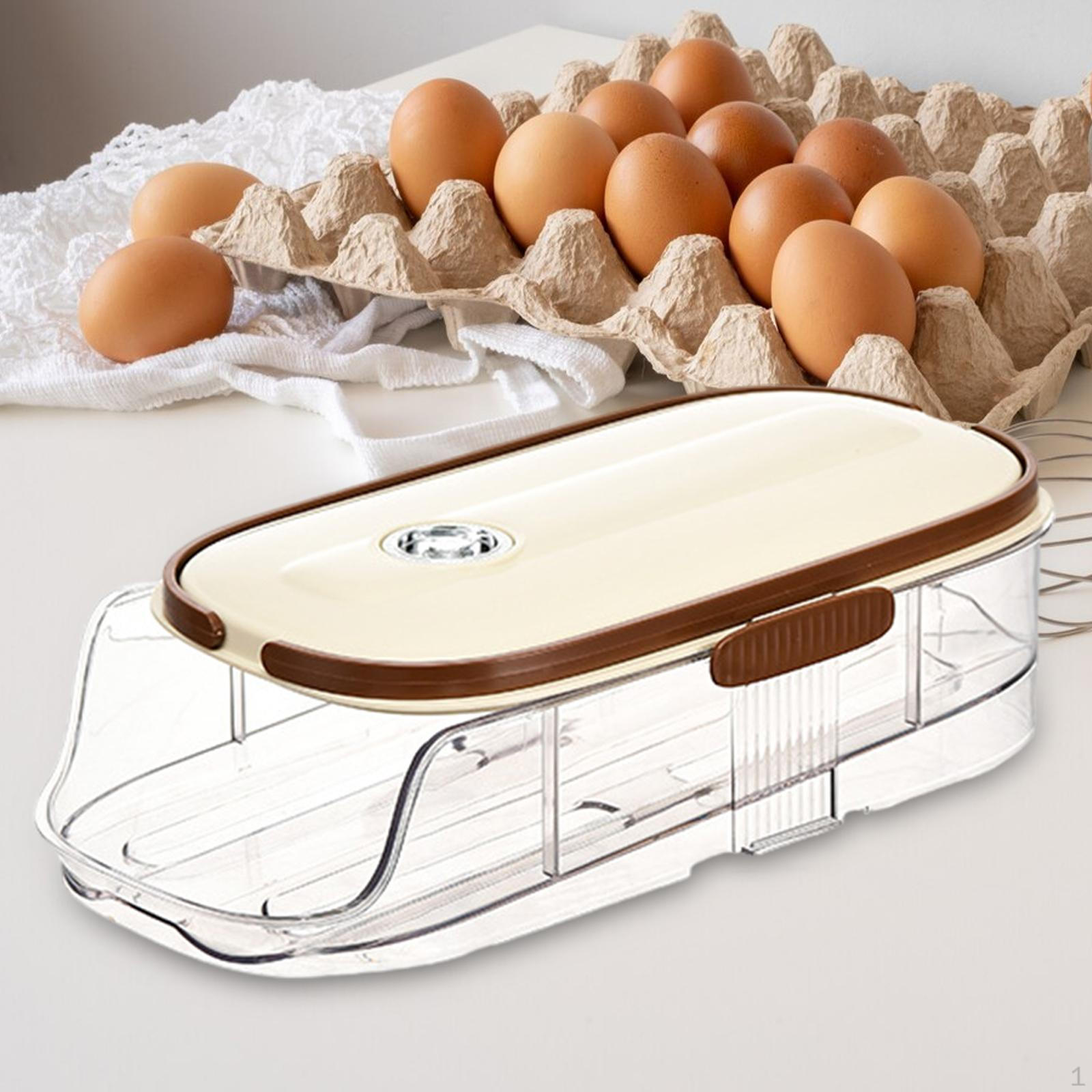 

Автоматический вращающийся держатель для яиц Контейнер для холодильника Диспенсер для хранения Лоток Шкаф single layer