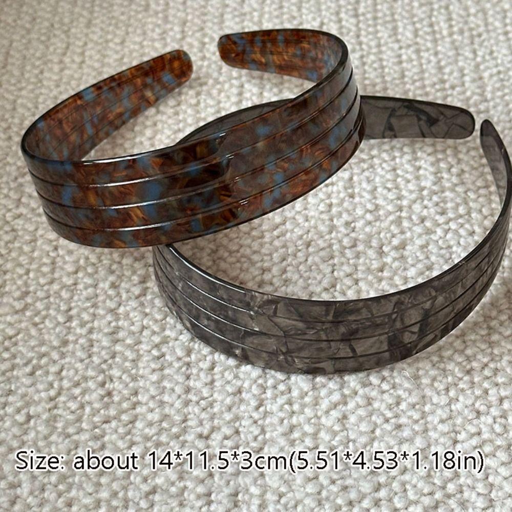 Plastic Wide Tortoise Shell Headband Acetate Leopard Hair Band for Women's Hair