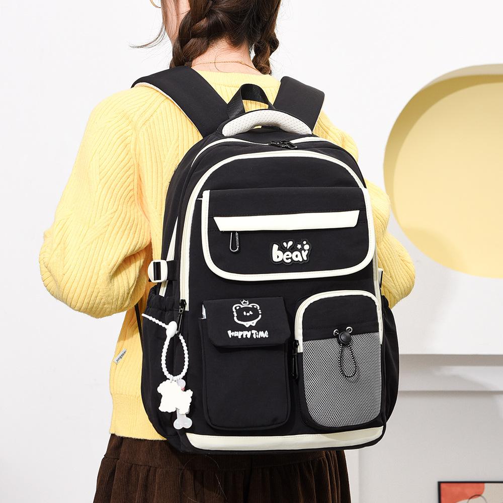 Schoolbag New Schoolbag Female Junior High School High School Large Capacity High Value Student Burden Reduction Light Backpack College Student
