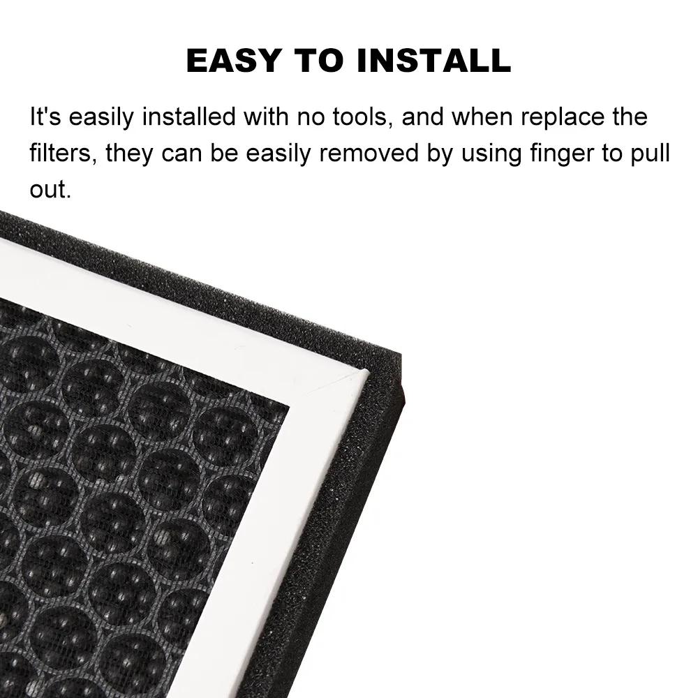 Pentru Tesla Model 3 Model Y 2017-22 Filtru de aer HEPA, pachet de 2 cu cărbune activat Tesla Filtru de aer pentru cabină de schimb pentru aer condiționat