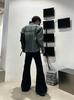 Men's American Retro Denim Jacket - Trendy Street Hip Hop Motorcycle Style for Autumn