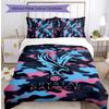 Crystal Palace Football Printed 3 Pieces Bedding Set, Comfortable Skin Friendly Bedroom Duvet Cover Set