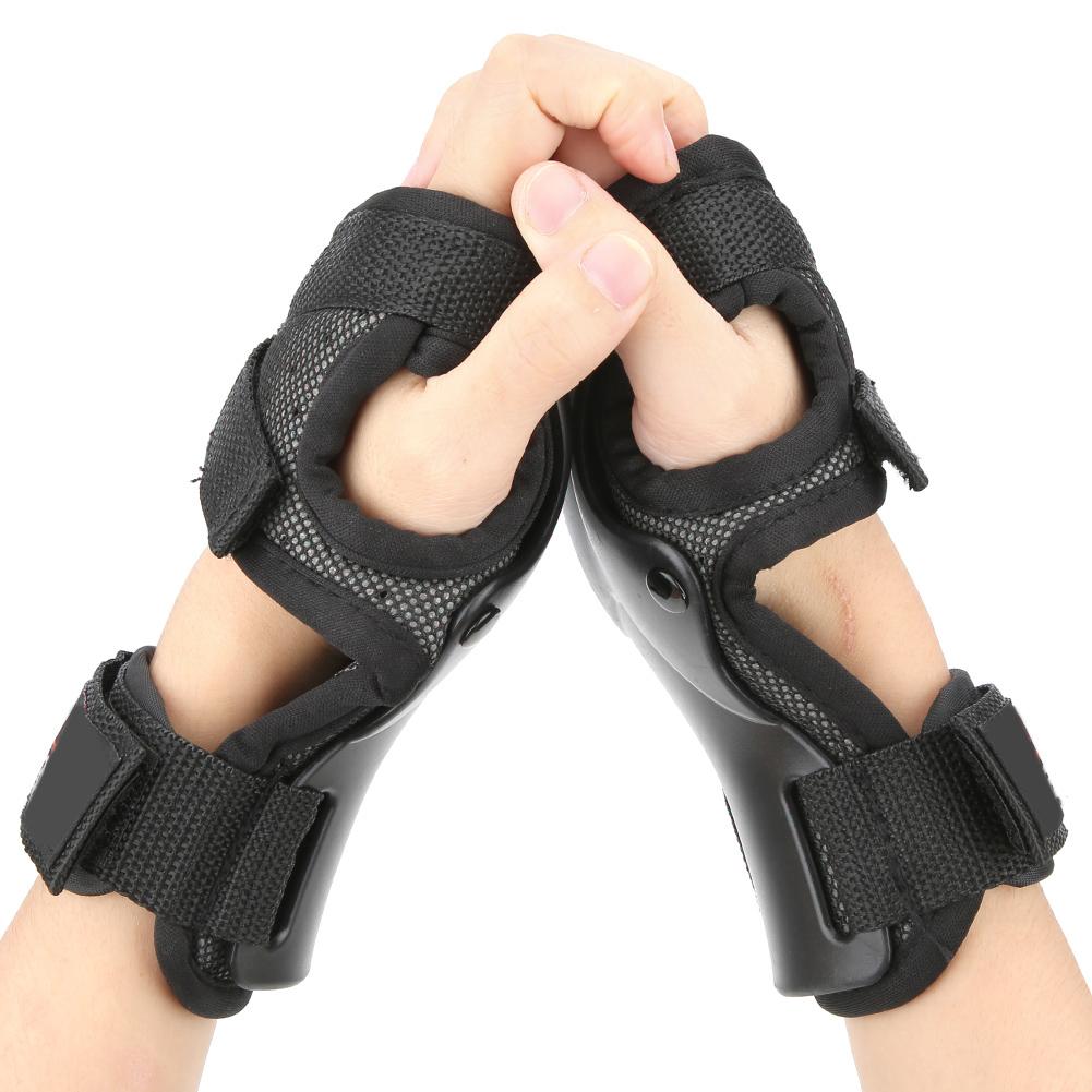 2Pcs Breathable Hand Wrist Protector Nylon Plastic for Roller Skating Skiing SnowboardingM