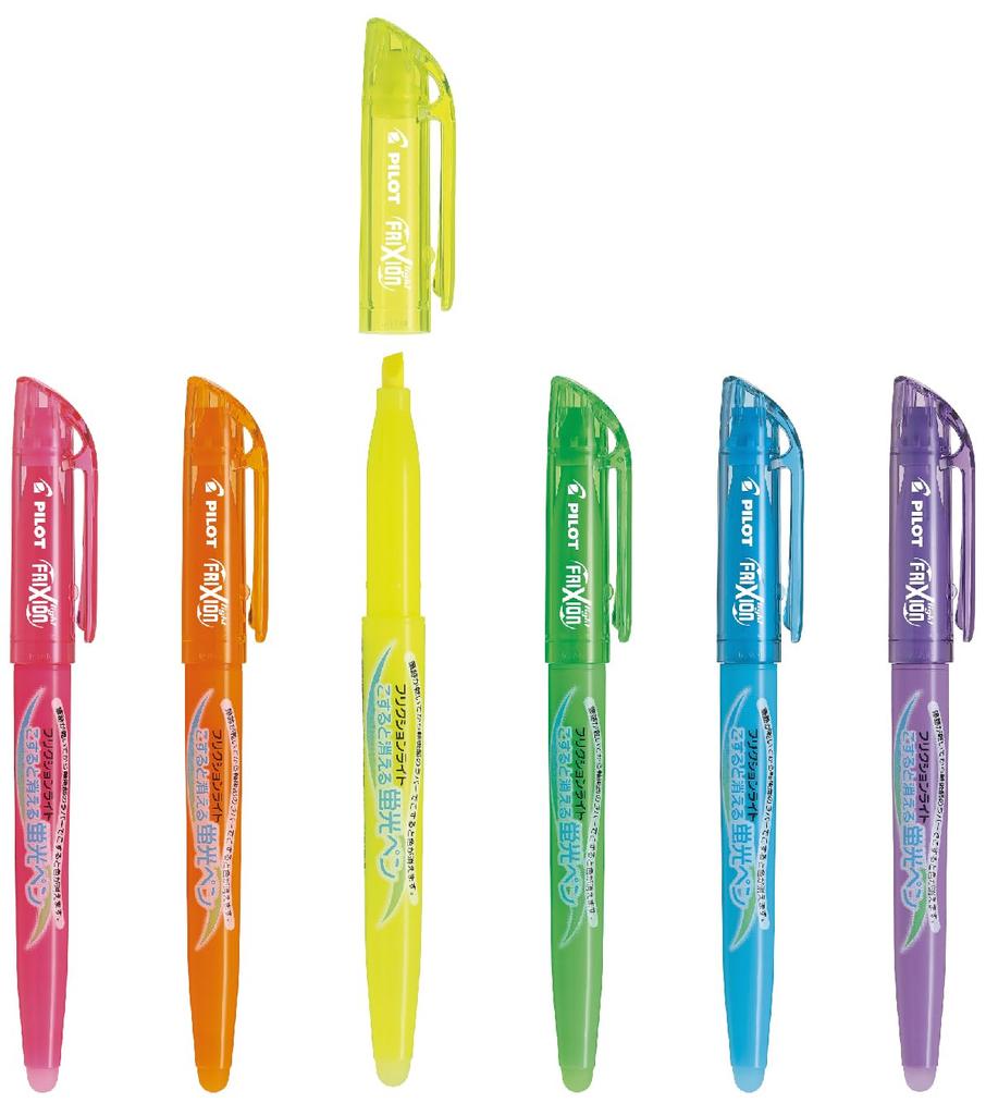 Pilot Frixion Light Highlighter Set Pens, 3.3mm, 6-Color (SFL60SL6C)