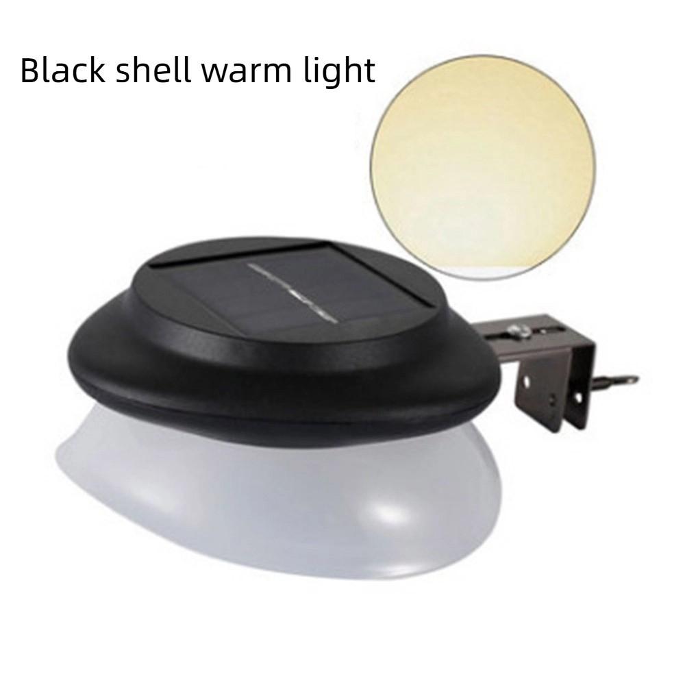 

Energy Saving Solar Fence Lights Super Bright LED Wall Light Outdoor Solar Lamp Landscape Wall Black shell warm light