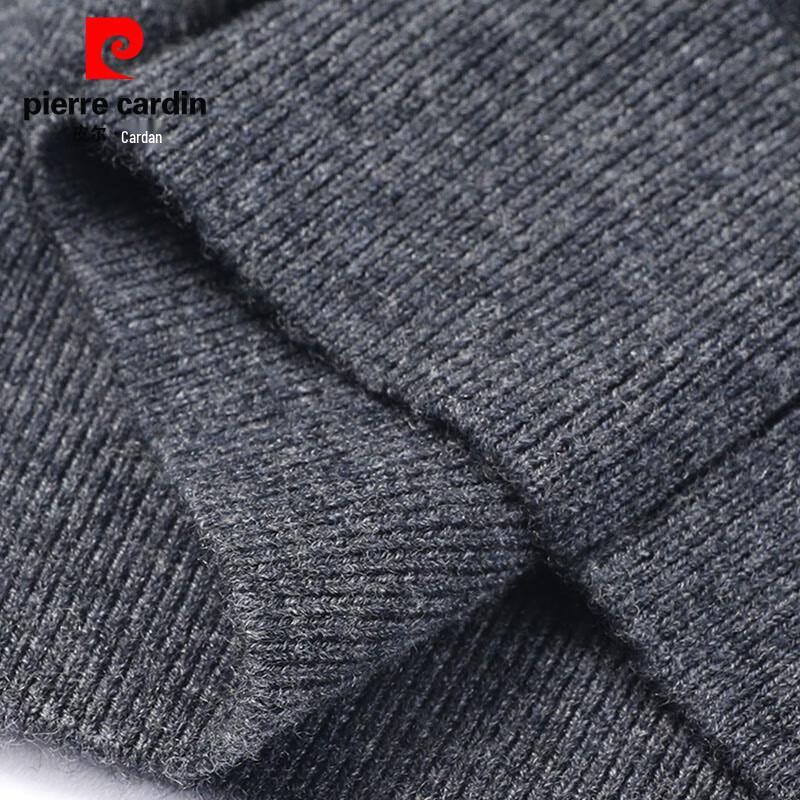 Pierre Cardin Men's 100% Pure Wool Turn-down Collar Pullover Sweater