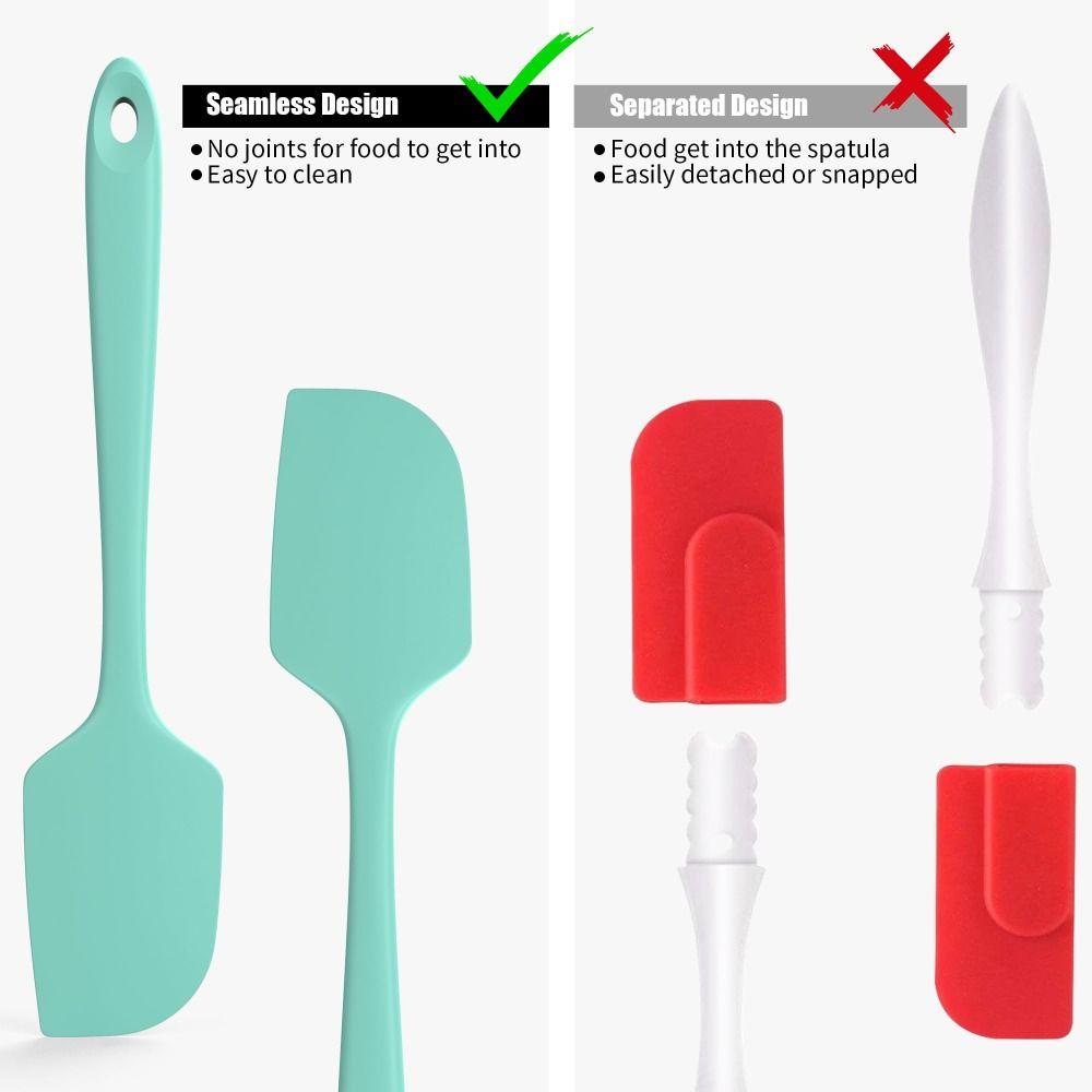 4PCS Heat Resistant Silicone Spatula Non-slip Kitchen Baking Tool Cooking Utensil Set Home Baking