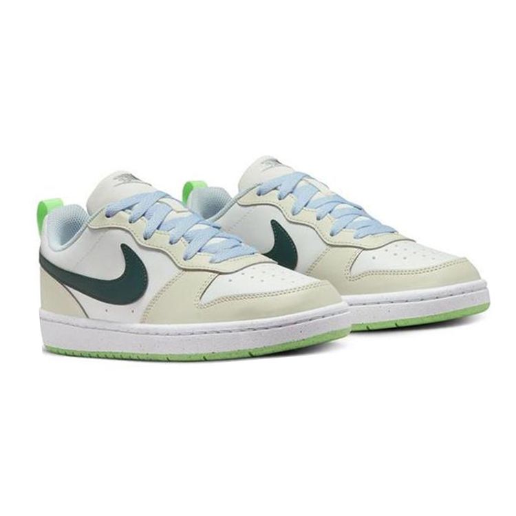 Nike Court Borough Low Recraft GS Coconut Milk Jungle Green Kids Sneakers Cream White Dark-Jungle-Green FV8121-131