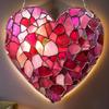 Valentines Heart Ornaments Acrylic Heart Shaped Ornaments Colorful Pendant Aesthetic Charm Accessories Romantic Heart Decor