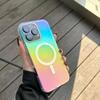 Frosted Color-Plated Magnetic Phone Case, Transparent, for iPhone 13/14/15 Pro Protective