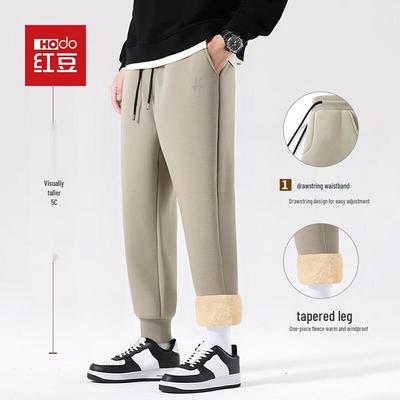 Hodo Herren Plüsch Lammfell Jogginghose