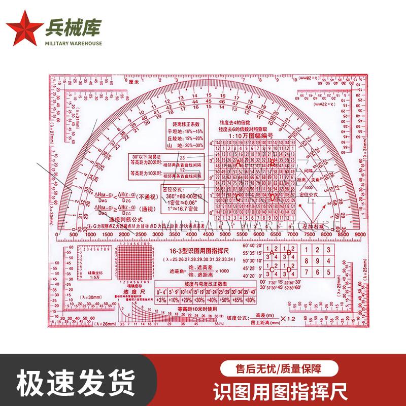 Military Map Reading and Calculation Ruler