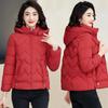 Down cotton-padded jacket short female mother hooded winter jacket thickened warm cotton-padded jacket new fashion cotton-padded jacket tide
