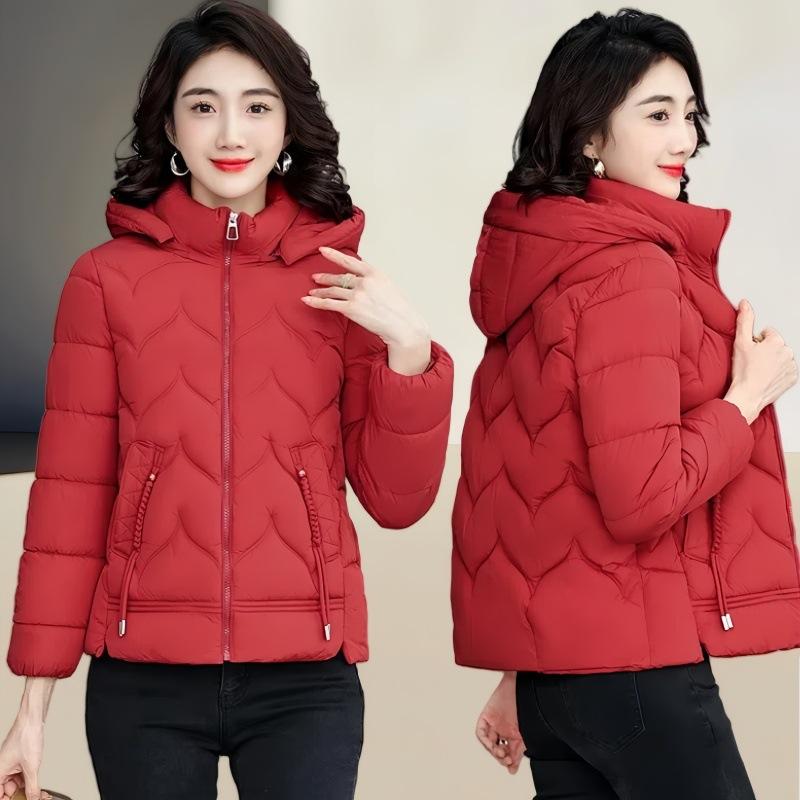 Down cotton-padded jacket short female mother hooded winter jacket thickened warm cotton-padded jacket new fashion cotton-padded jacket tide
