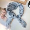 58cm Scarf for Women Cotton Linen Small Square Versatile Polka Dot Decorative Scarf Headscarf Neck Protection Scarfs Shawl