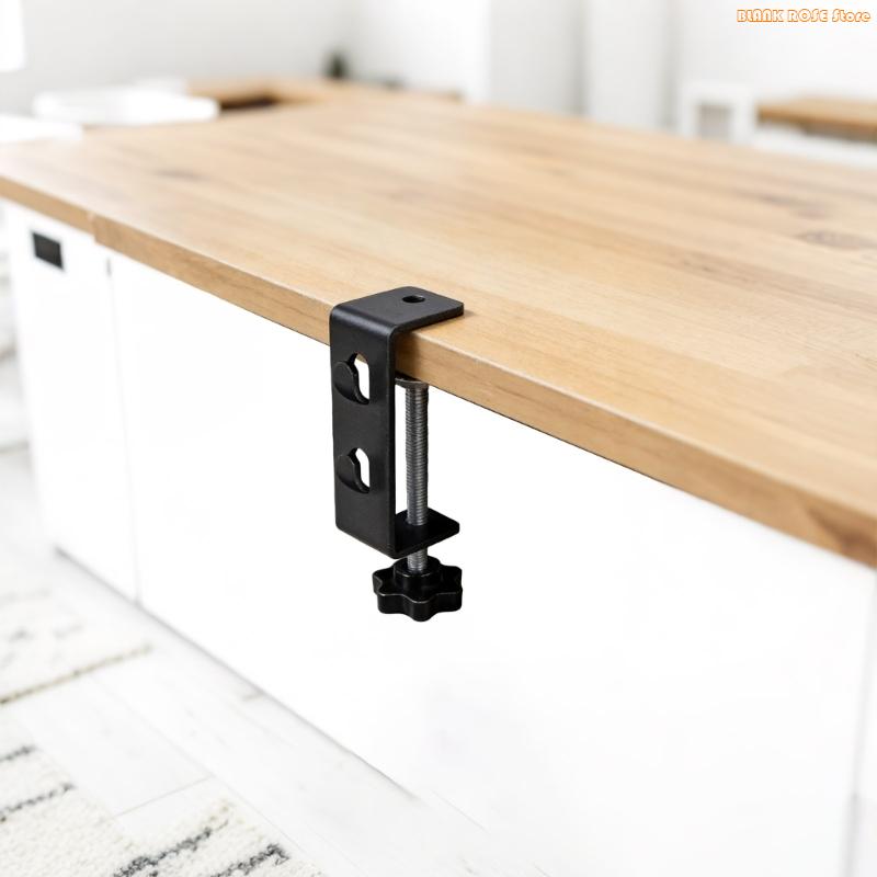 K1AE 2Pcs Desktop Base C Clamps Table Mount Clamps Desk C Clamps Iron Hardware Clamps For Workbench Studio Accessories