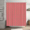 Red White Circular Pattern Shower Curtain Modern Home Bathroom Decor For Kids Bathrooms