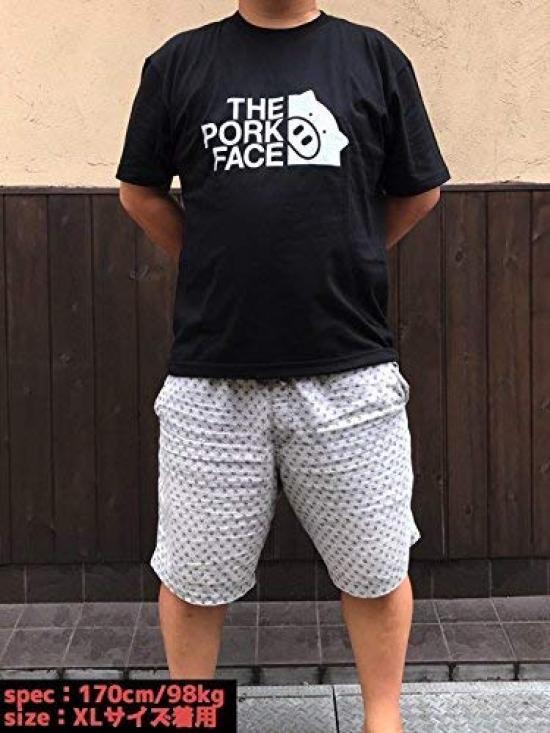 Pork short sleeve large logo [The Face] 5.6oz T-shirt, black, XL,