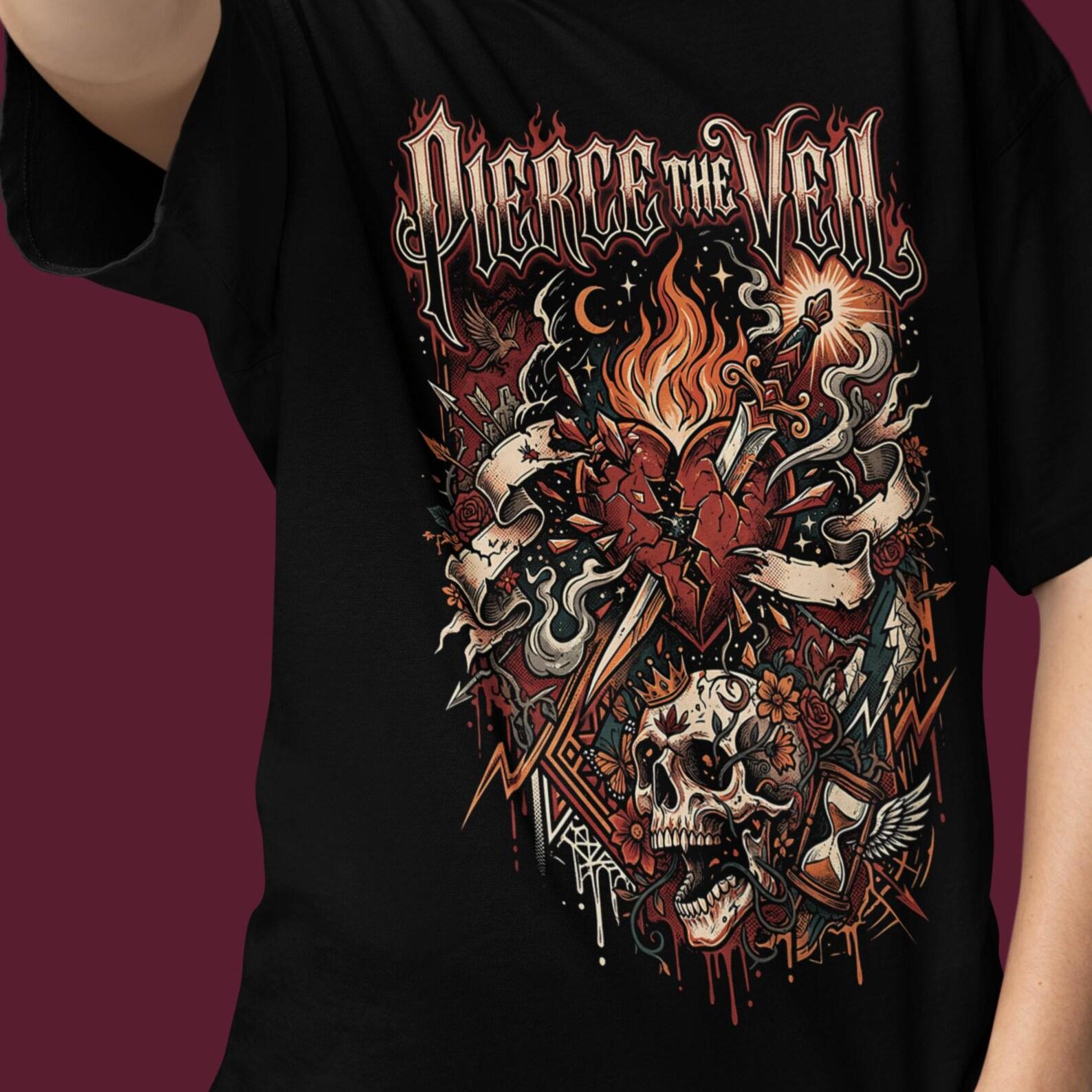 Pierce The Veil T shirt - Bulls In The Bronx - Pass The Nirvana - Pierce The Veil Merch - Rock Music Tee - Premium Music Apparel L