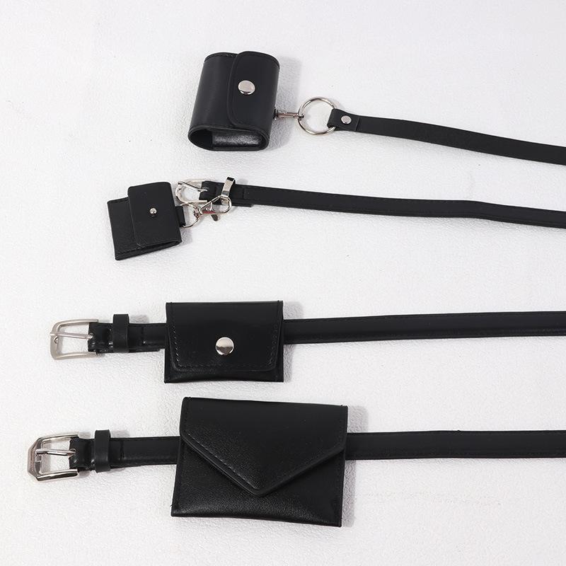 Women's Belt with Small Waist Bag Exquisite and Stylish Leather Belt Decoration for Women's Waist Hanging Bag
