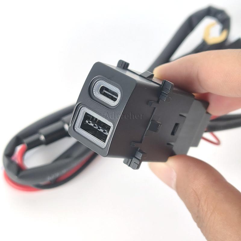 Modified Car USB QC3.0 Type-C PD Socket Phone Charger Power Adapter Fit for Subaru Forester -2024 WRX Accessories