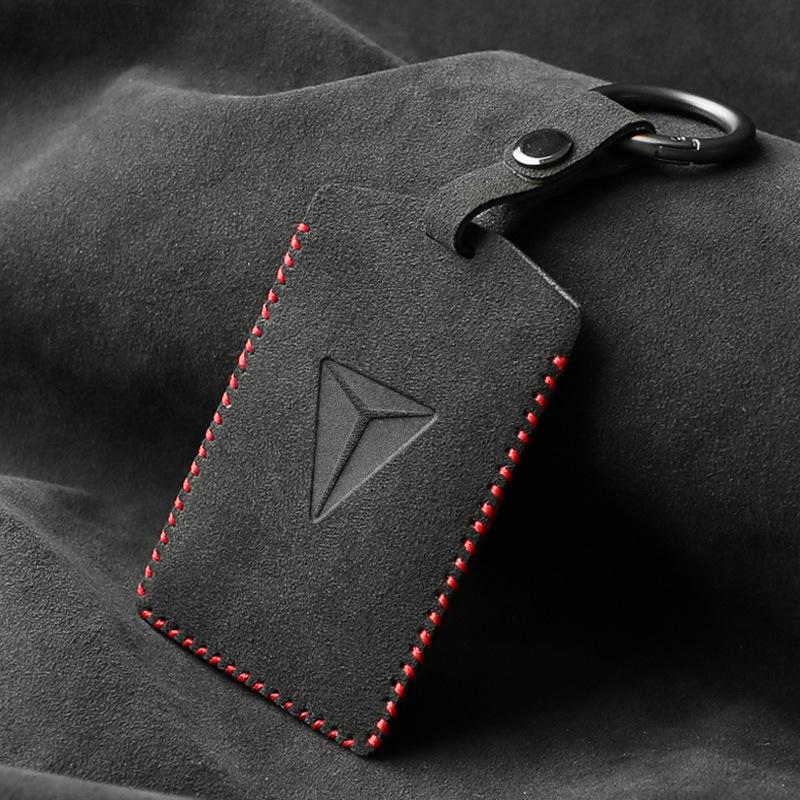 Car Key Card Holder Protector Cover Suede Leather For Changan Deepal Sl06 S07 S7 Sl03 Card Key Fob Case Shell Car Accessories