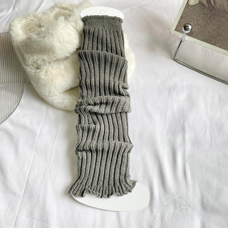 Vertical Strip Knitted Socks To Keep Warm Girls College Wind Knee Pads Long Boots Cover Over The Knee Parent-Child Pile Socks