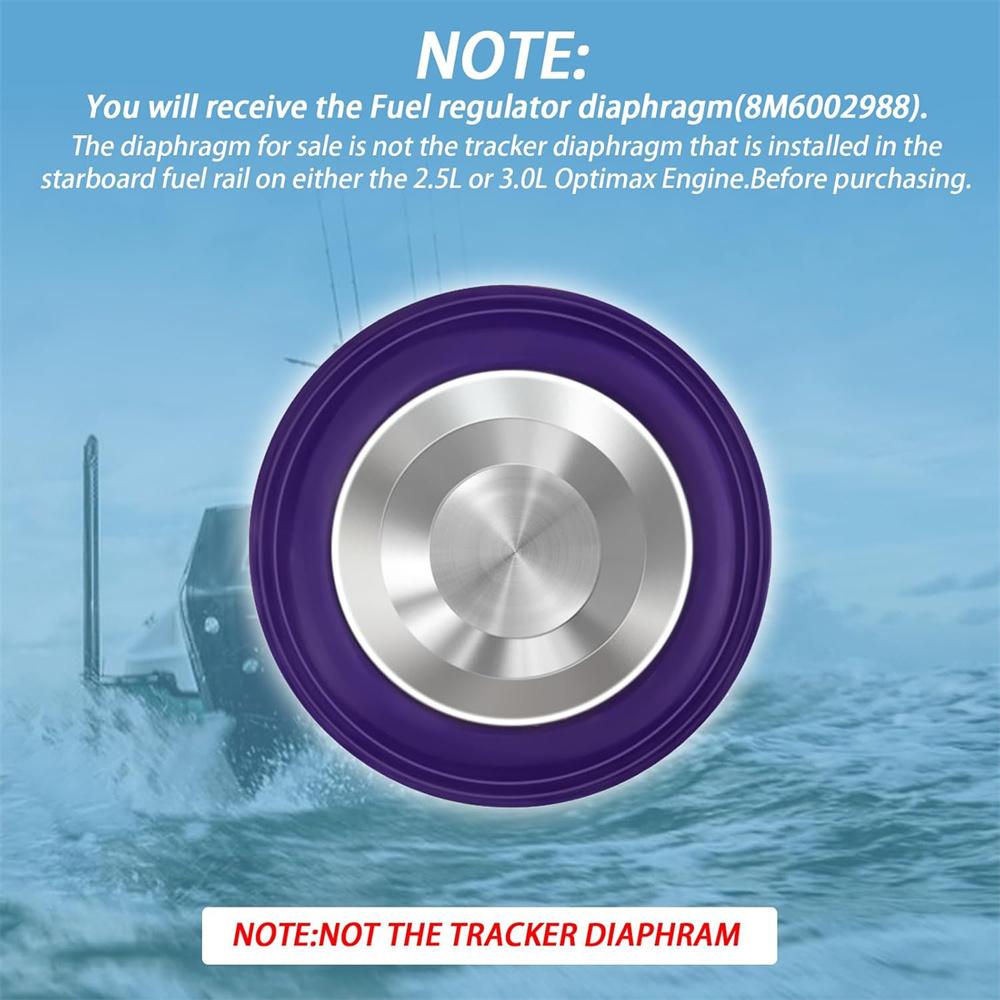 Palivová lišta MEMBRÁNA REGULÁTORU VZDUCHU/PALIVA Vhodné pro Mercury Optimax Nahradit 8M6002988