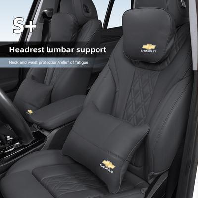 High-quality Leather Car Seat Headrest Comfort Waist Pillow Auto Interior For Spark Captiva Cruze Tracker Epica Nubira