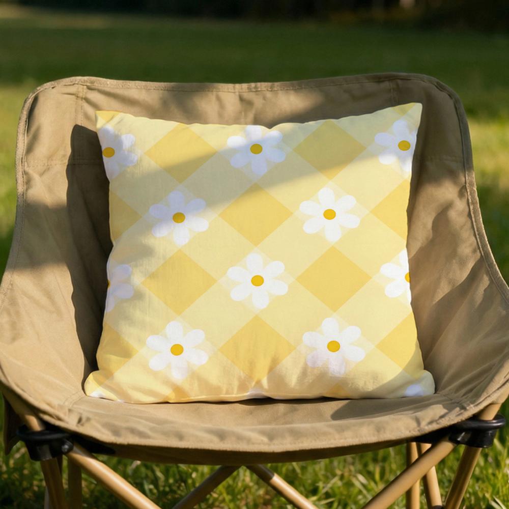 Blooming Flowers Cushion Cover Soft Reversible Durable Pillow Cover MultiScene Use for Home Car Daily Comfort
