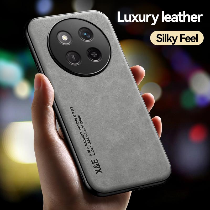 Honor X9C 5G Case Soft Silicone Leather Back Cover for Xonor Honar Honer X 9c X9 c HonorX9c 5G Car Magnetic Holder Coque Fundas