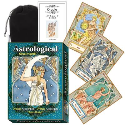 Kancharo 22-Card Oracle Card Set, Tarot Card Reading [Astrological Oracle Cards] Includes Japanese Oracle Card Basic Instructions & Pouch (Authentic)
