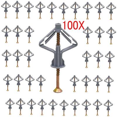 50pcs Self-Drilling Drywall Anchor Kit - Hollow Wall Anchors with Screws
