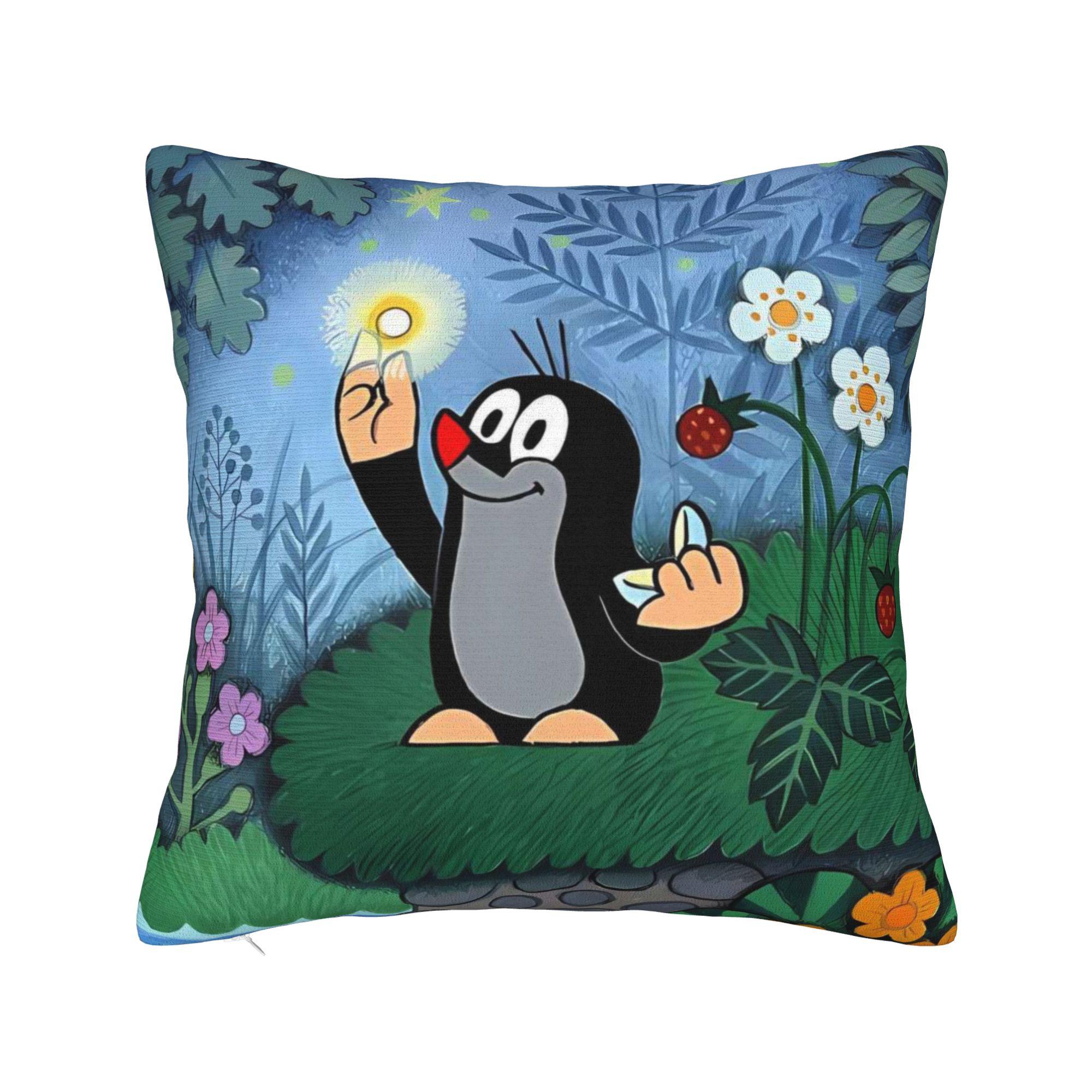 

The Little Mole Pillow Case Kawaii Pillow Cover Comfy Pillowcases For Living Room Sofa 18x18Inch
